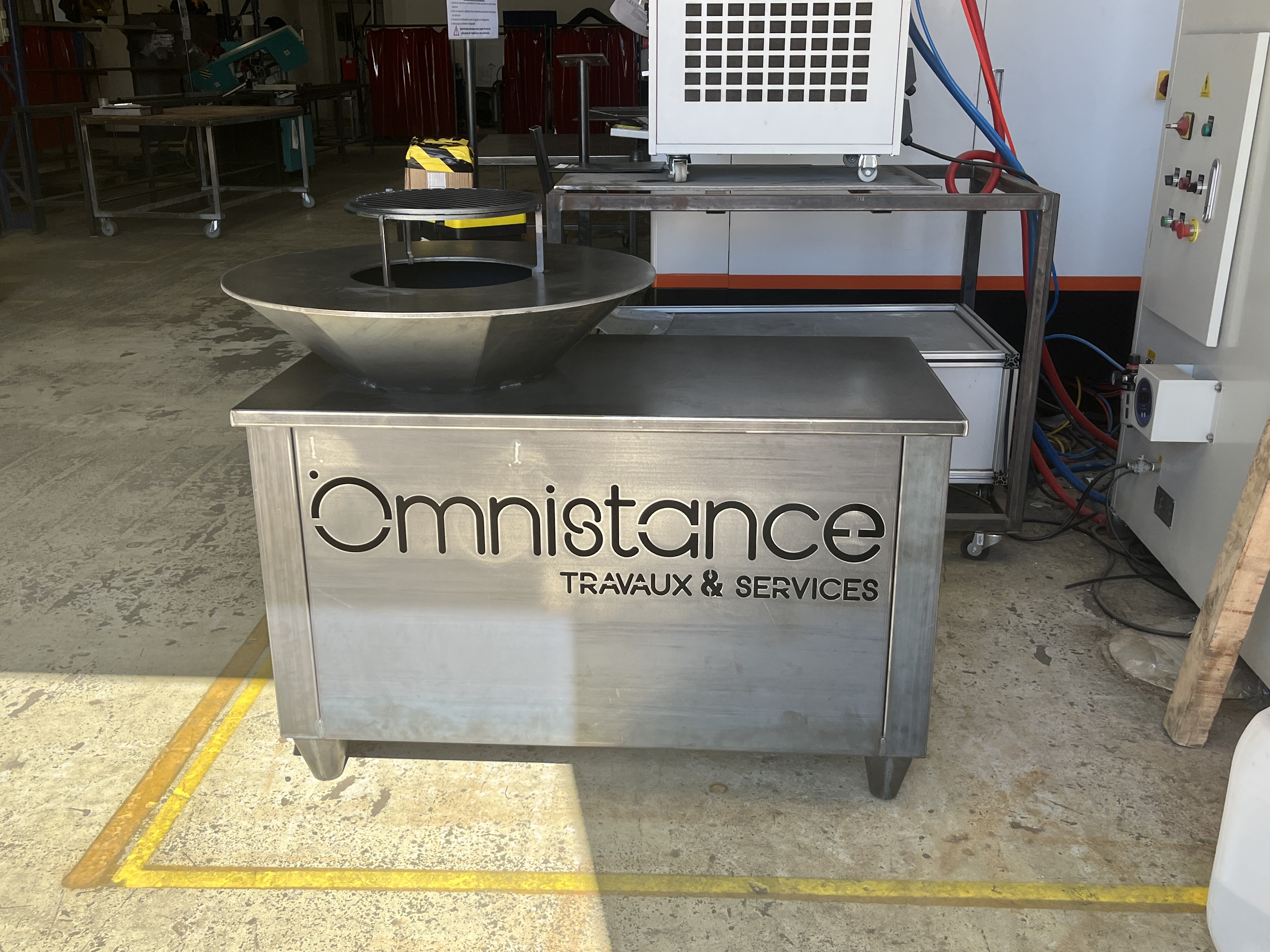Brasero Complet en Acier Corten - chaudronnerie Charente